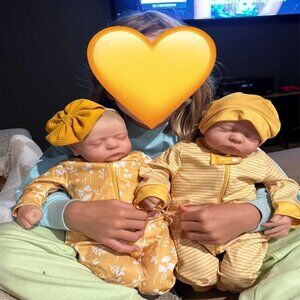 🆕20inch Soft Cloth Body Newborn Baby Poseable Limbs Boy Girl Dolls Twin Baby
